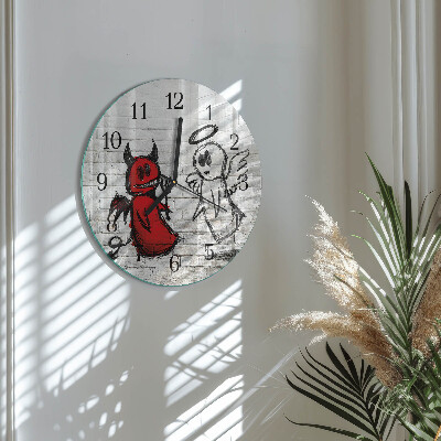 Reloj de pared redondo Ángel Diablo