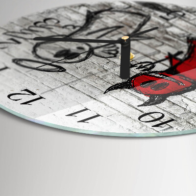 Reloj de pared redondo Ángel Diablo
