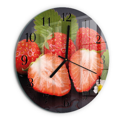 Reloj de pared redondo fresas