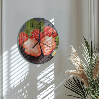 Reloj de pared redondo fresas