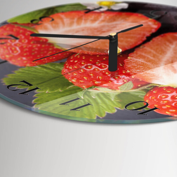 Reloj de pared redondo fresas
