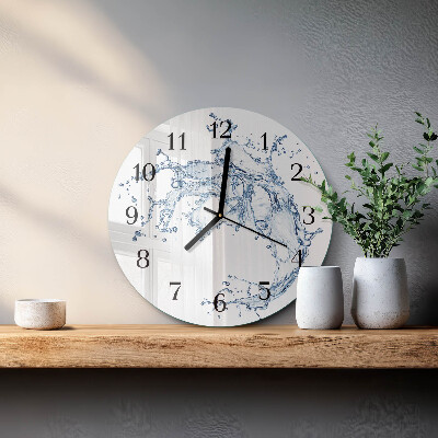 Reloj de pared redondo Agua