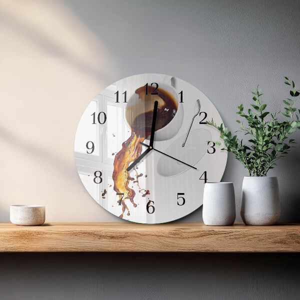 Reloj de pared redondo Café