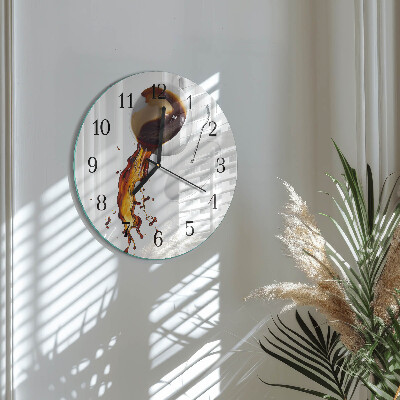 Reloj de pared redondo Café