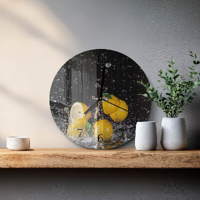 Reloj de pared redondo Limones