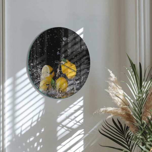 Reloj de pared redondo Limones
