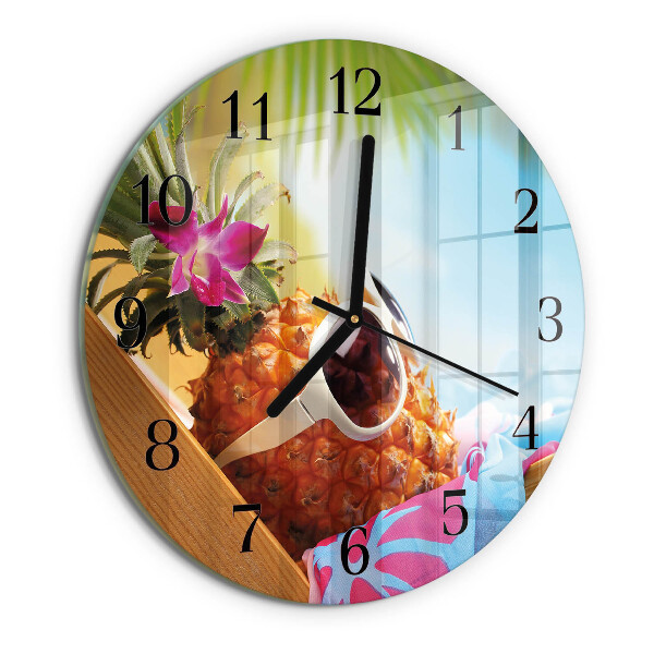 Reloj de pared redondo Piña