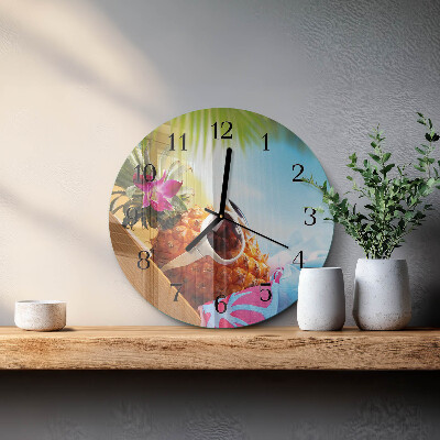 Reloj de pared redondo Piña