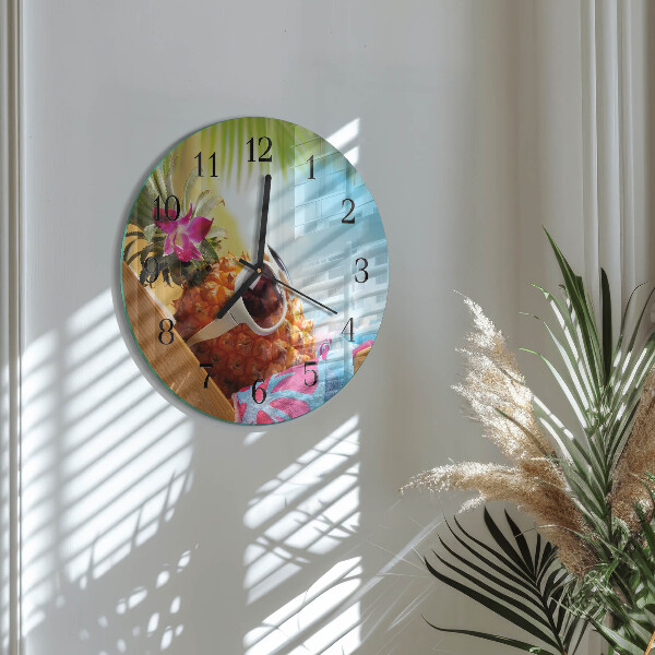 Reloj de pared redondo Piña