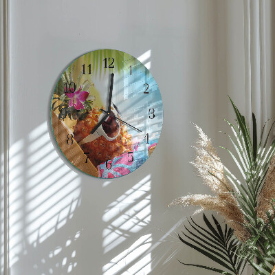 Reloj de pared redondo Piña