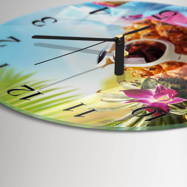 Reloj de pared redondo Piña