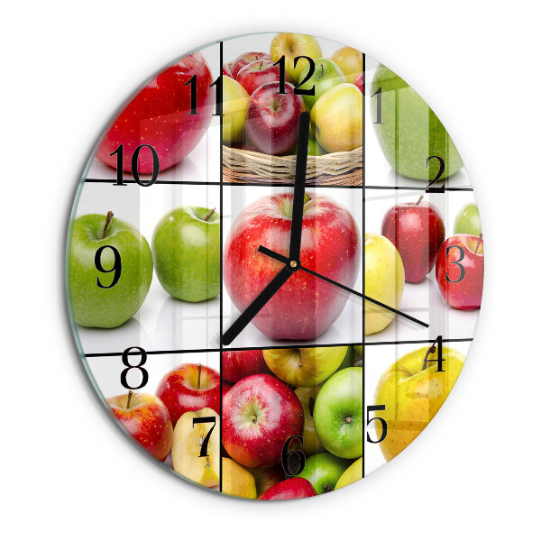 Reloj de pared redondo Manzanas
