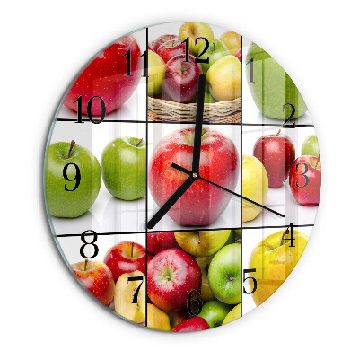 Reloj de pared redondo Manzanas