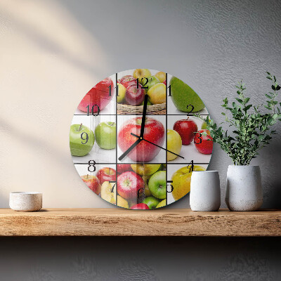 Reloj de pared redondo Manzanas