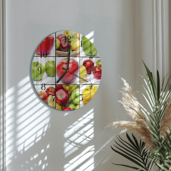 Reloj de pared redondo Manzanas