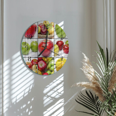 Reloj de pared redondo Manzanas
