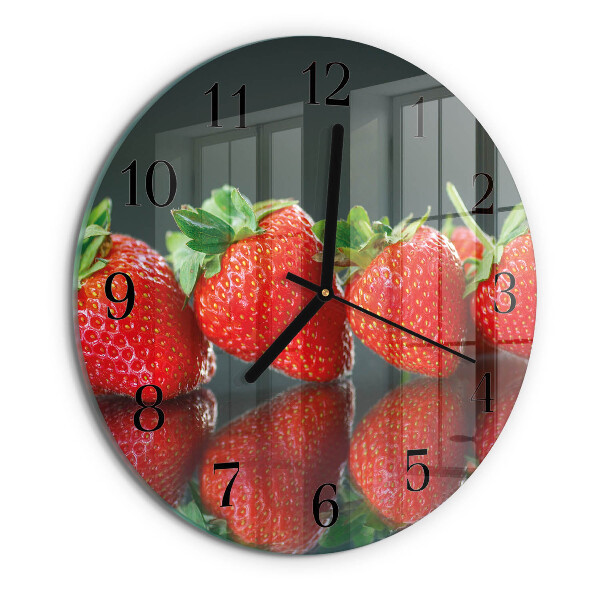 Reloj de pared redondo fresas
