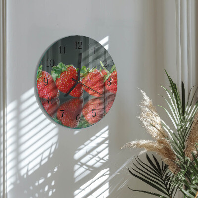 Reloj de pared redondo fresas