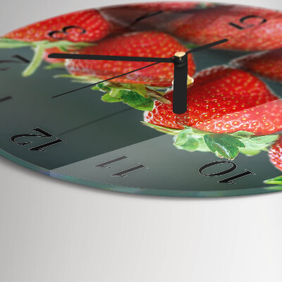 Reloj de pared redondo fresas