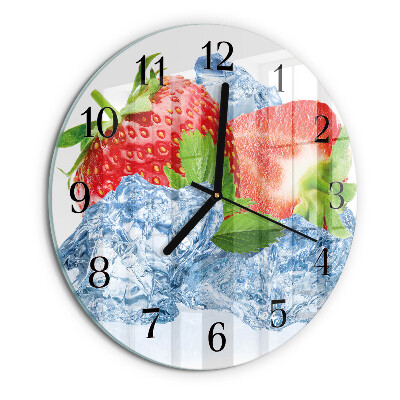 Reloj de pared redondo Helado de fresa