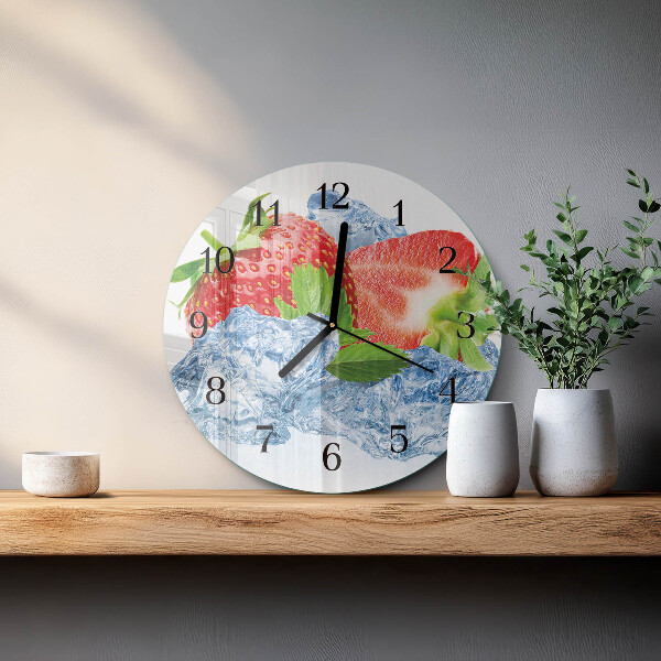 Reloj de pared redondo Helado de fresa
