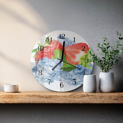 Reloj de pared redondo Helado de fresa