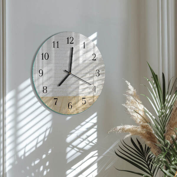 Reloj de pared redondo Ladrillo