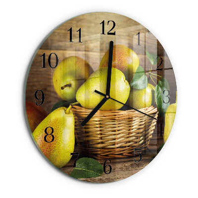 Reloj de pared redondo peras