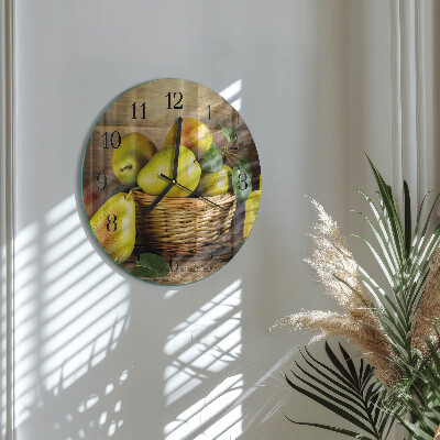 Reloj de pared redondo peras