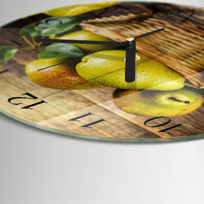 Reloj de pared redondo peras