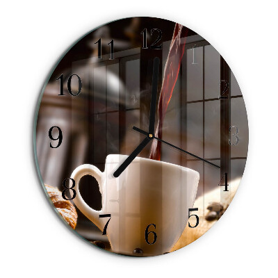 Reloj de pared redondo Café