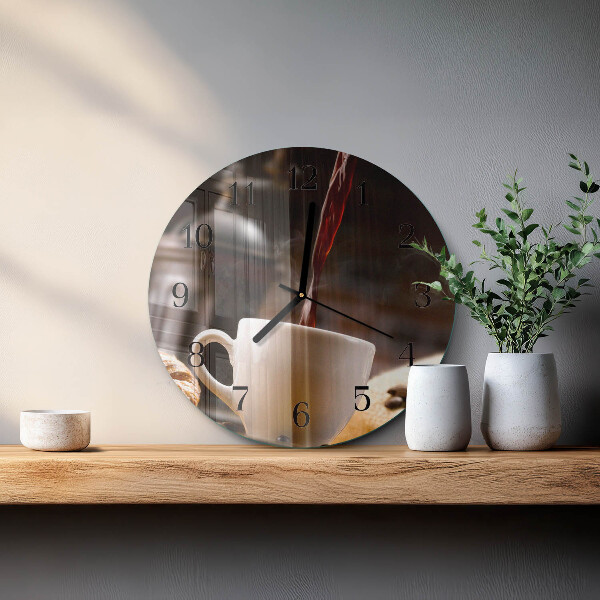Reloj de pared redondo Café