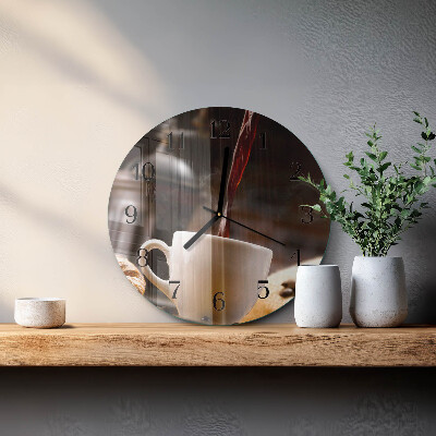 Reloj de pared redondo Café