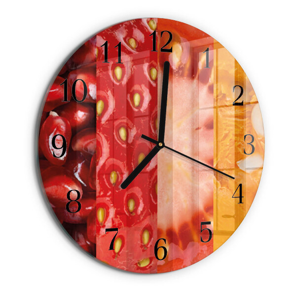 Reloj de pared redondo Fruta