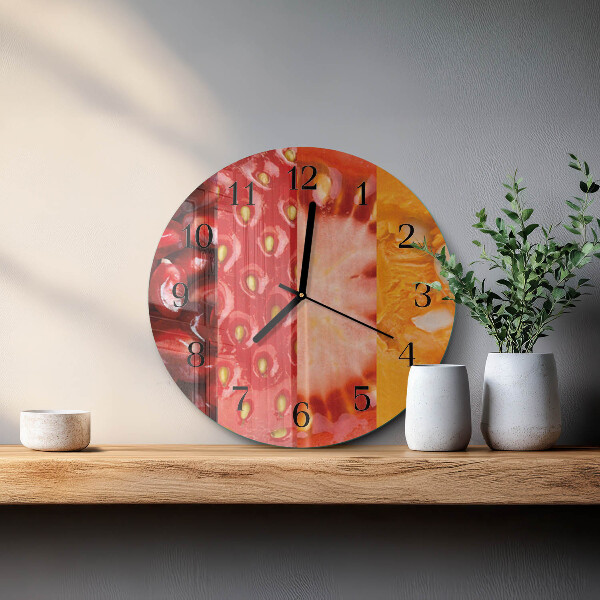 Reloj de pared redondo Fruta