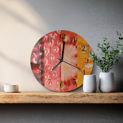 Reloj de pared redondo Fruta
