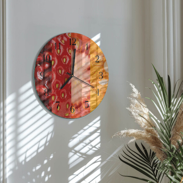 Reloj de pared redondo Fruta