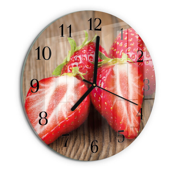 Reloj de pared redondo fresas