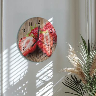 Reloj de pared redondo fresas