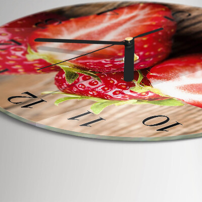 Reloj de pared redondo fresas