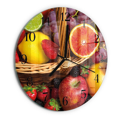 Reloj de pared redondo Fruta