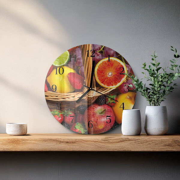 Reloj de pared redondo Fruta