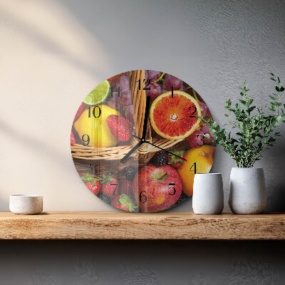 Reloj de pared redondo Fruta