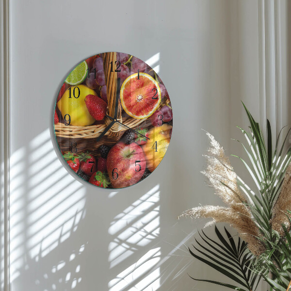 Reloj de pared redondo Fruta