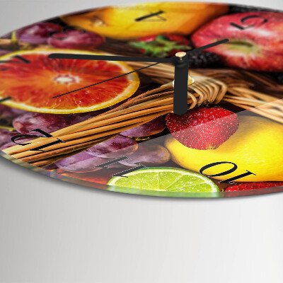 Reloj de pared redondo Fruta