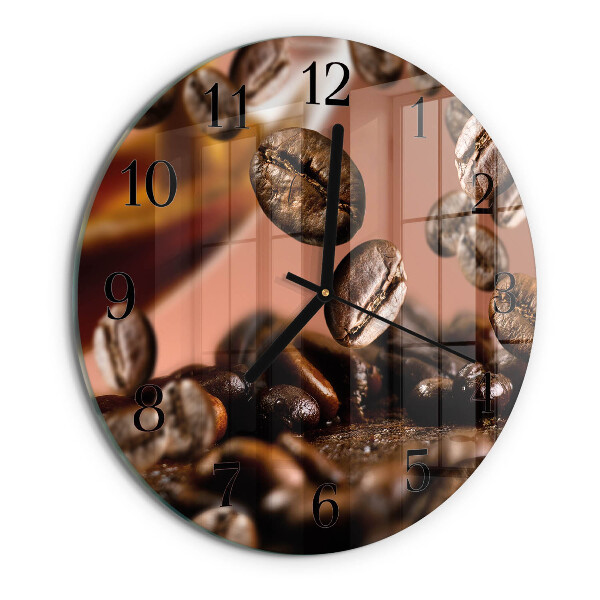 Reloj de pared redondo Granos de café