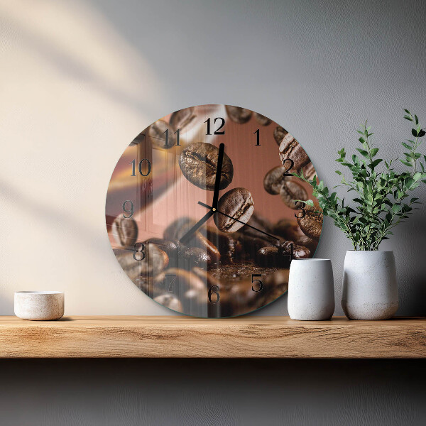 Reloj de pared redondo Granos de café