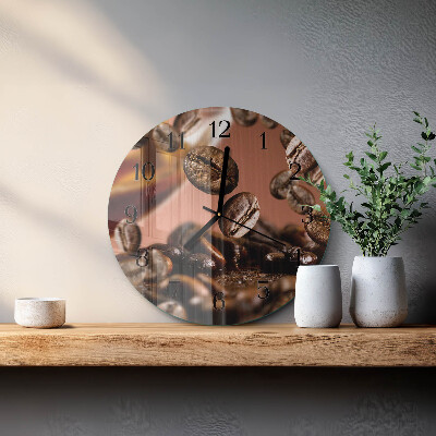 Reloj de pared redondo Granos de café