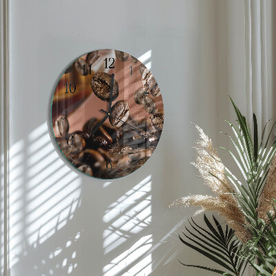 Reloj de pared redondo Granos de café
