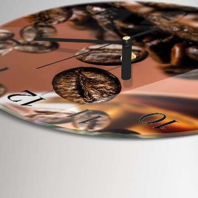 Reloj de pared redondo Granos de café